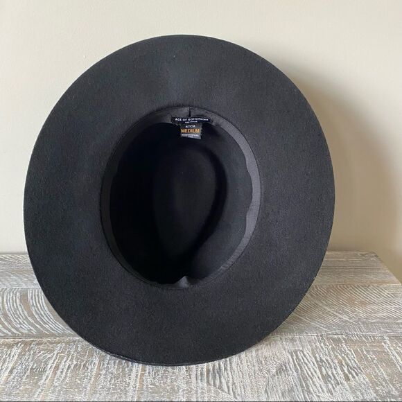 ACE of Something Black Wool Aspen Fedora (Size:Medium) - Picture 6 of 7